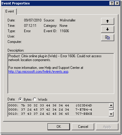 citrix installation manager installation failed 1603 main citrix installation manager installation failed 1603 main